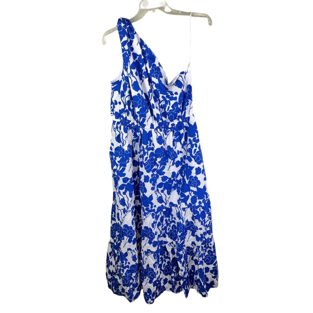 Hyacinth House Blue Floral One Shoulder Sybil Maxi Dress Size Large NEW Blue